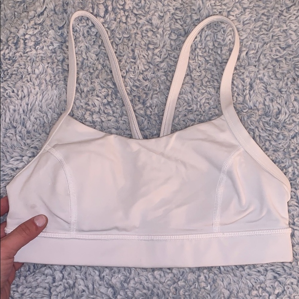 Lululemon white sports bra (size 2)
